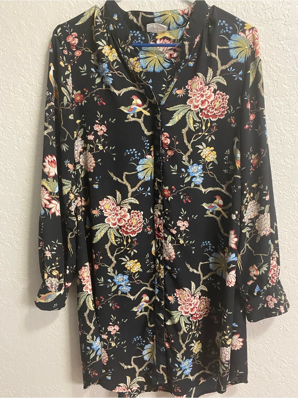 H&M GP&J Baker Black Floral and Multicolor Tunic